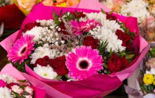 Allen's Flowers offers Thank you Flowers. Mixed colorful flowers background. Vibrant colors of mixed flowers backdrop. gerbera, tulips and mix of summer flowers bouquet